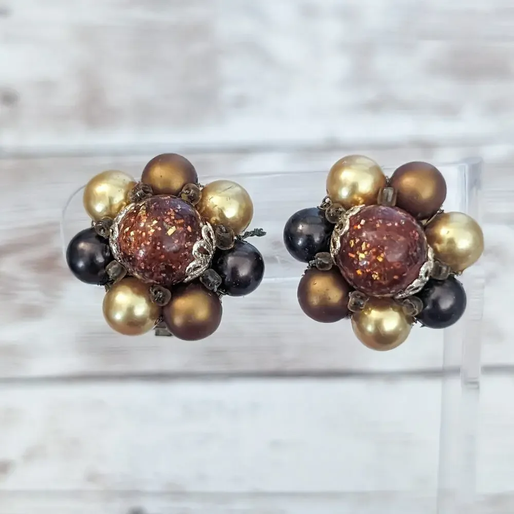 Vintage Clip On Earrings - Just Under 1